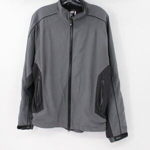 footjoy dryjoys jacket Men small full zip windbreaker water resistant gray golf
